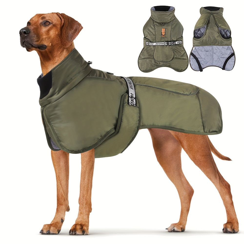 Winter Hundejacke mit Brustgeschirr - Warm & Wasserdicht