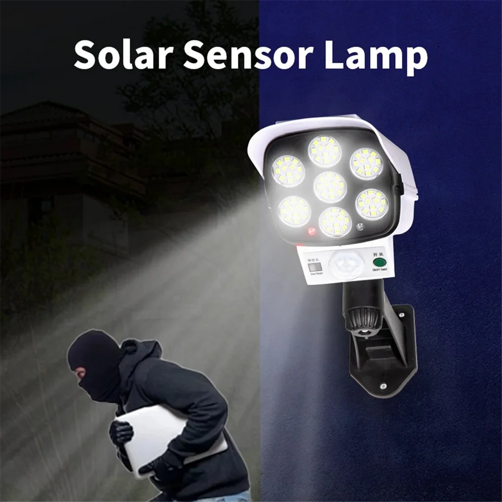 Solar LED Lampe 77 LED – Kamera-Design Sensor