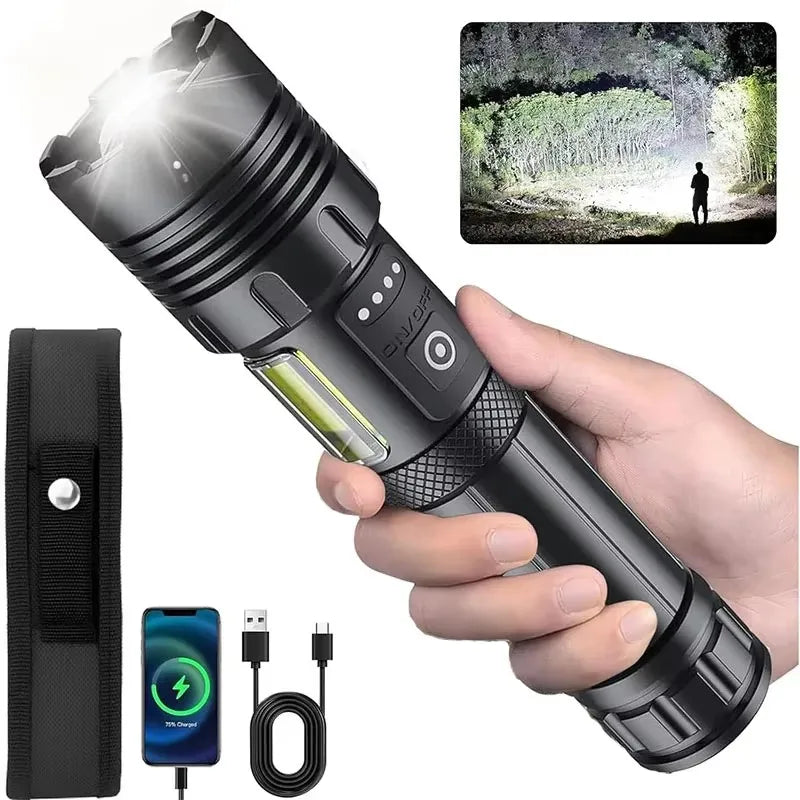 LED-Taschenlampe Aufladbar Taktisch Ultra Hell