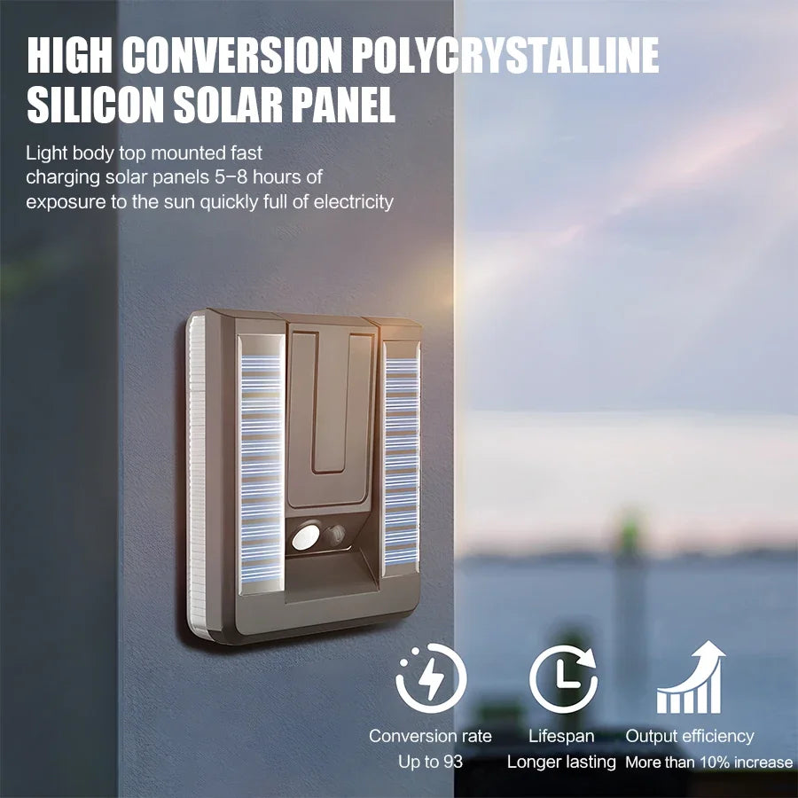 Solar Wandlampe faltbar 120° – mit Bewegungsmelder