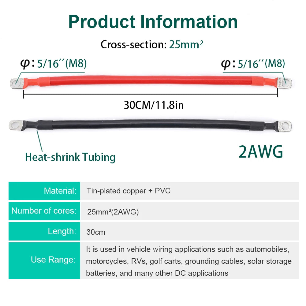 XT60 Solar-Batteriekabel 2AWG Kupfer 30m SC35-8