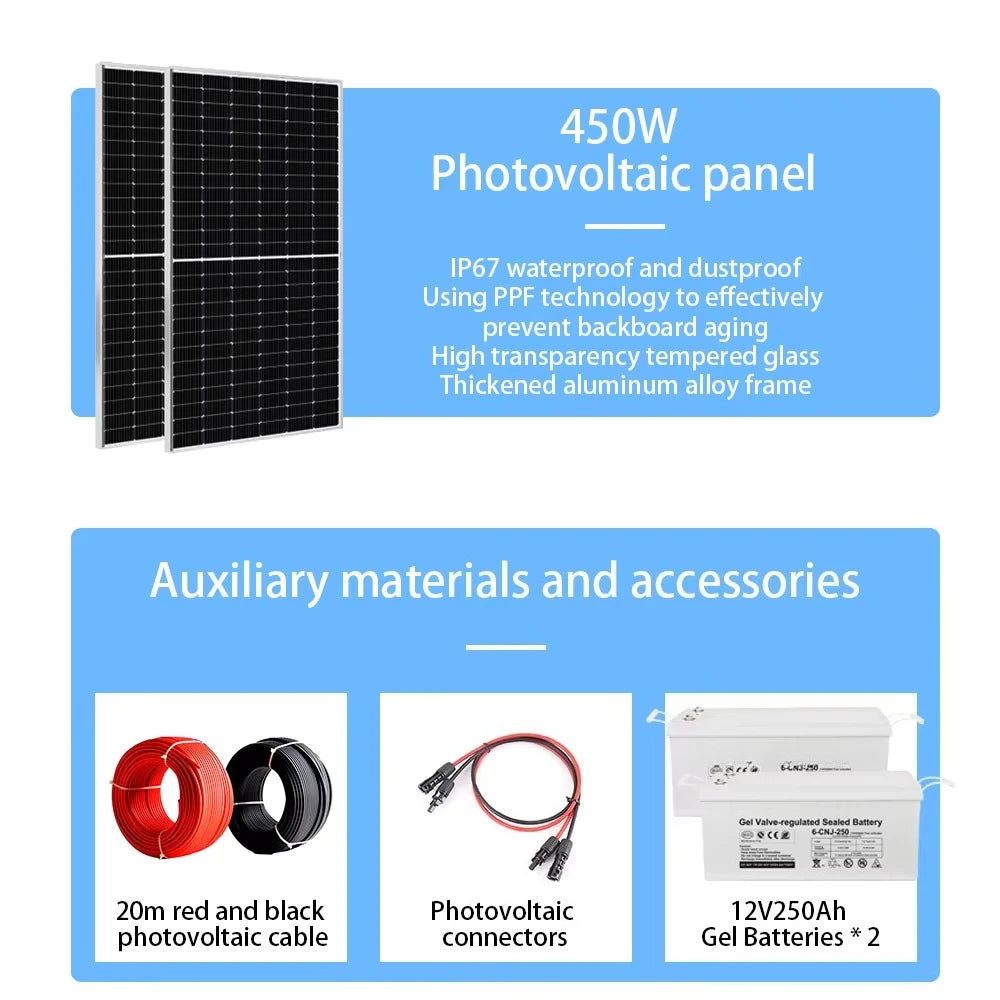 Hybrid-Wechselrichter 2KW Solar-Set – Off-Grid