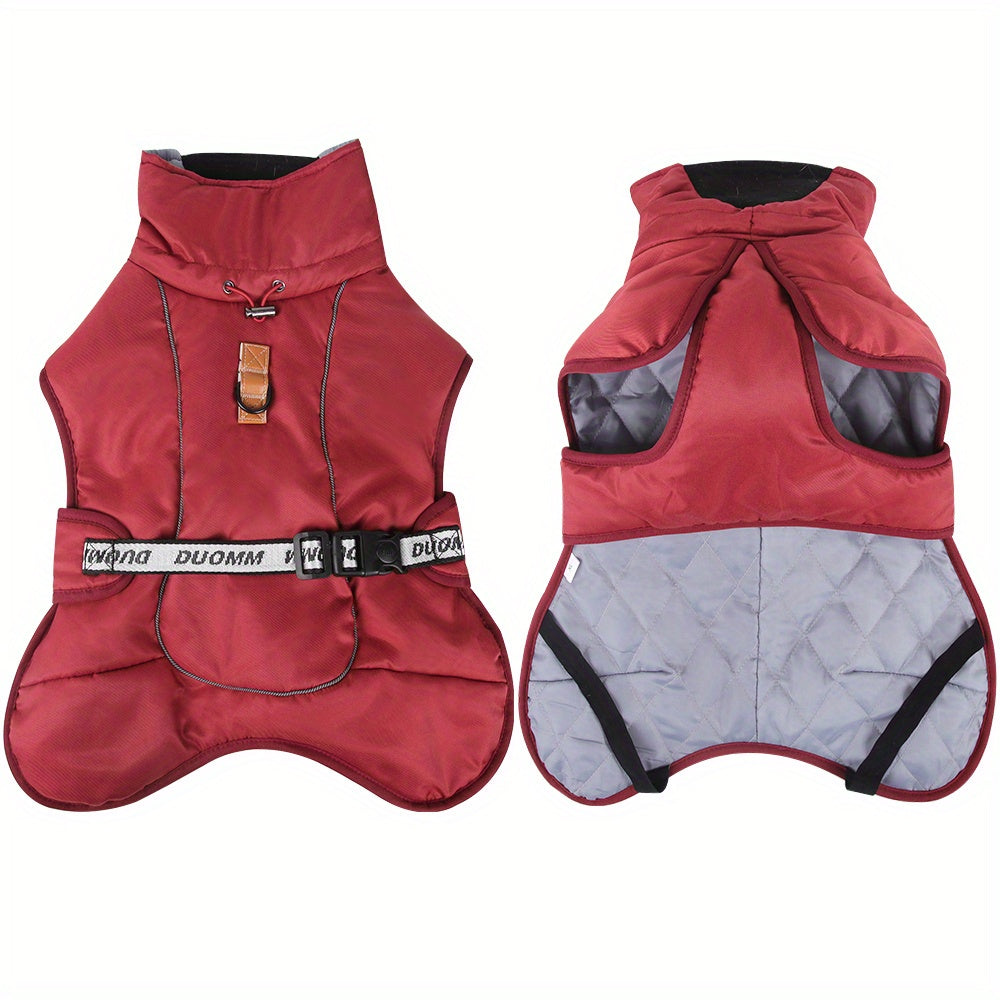 Winter Hundejacke mit Brustgeschirr - Warm & Wasserdicht