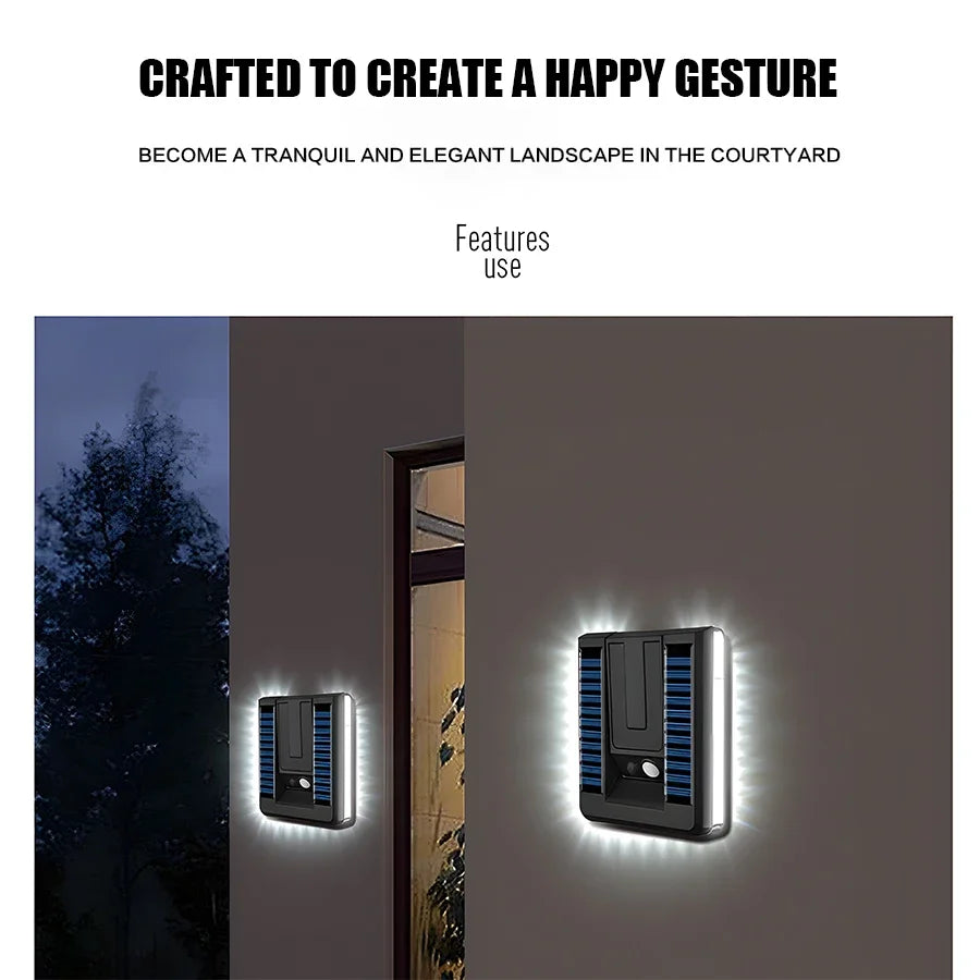 Solar Wandlampe faltbar 120° – mit Bewegungsmelder