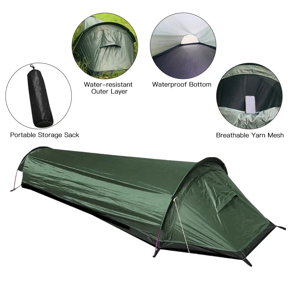 Backpacking Zelt mit Schlafsack – Ultraleicht 1 Person