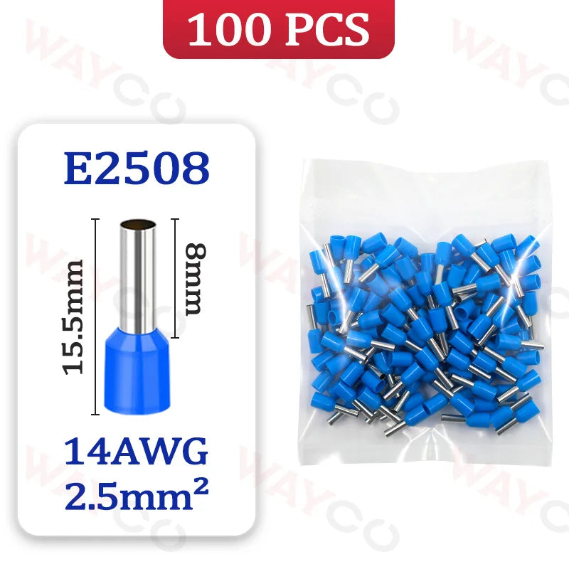 100x Aderendhülsen Set E0508-E6012 Crimp-Ferrules