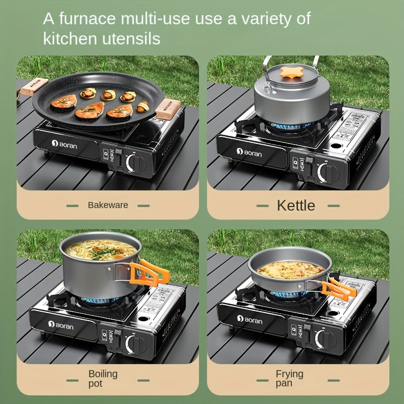 Butan-Campingkocher 8500 BTU tragbar mit KofferFür Camping, Outdoor-BBQ & Party-Aktivitäten