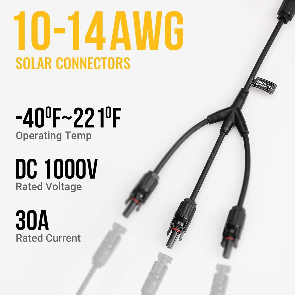Solar Y-Verteiler 1-zu-3 Parallel-Stecker Set
