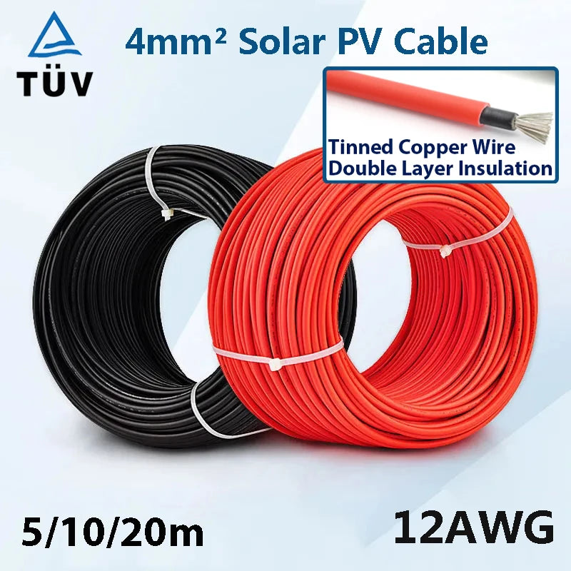 Solar-Kabel 4mm² 12AWG TÜV – 5-20m