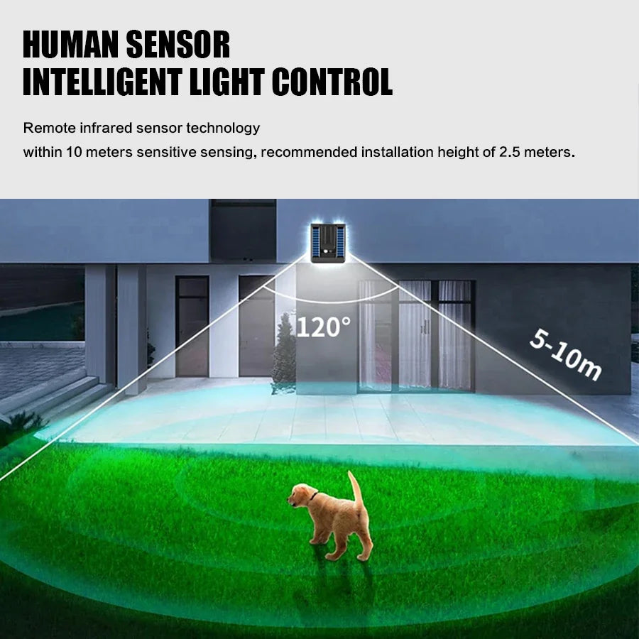 Solar Wandlampe faltbar 120° – mit Bewegungsmelder