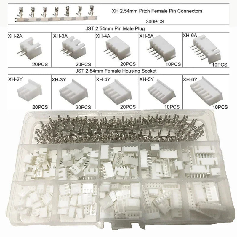 460x JST XH2.54 PH2.0 Stecker-Set mit Zange